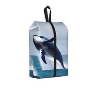 Whales at sea - Borsa per scarpe da viaggio, impermeabile, 3 in 1, per scarpe da ginnastica