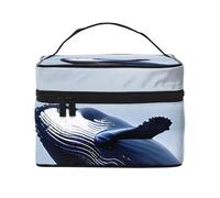 Whales at Sea - Trousse da viaggio per cosmetici da viaggio per uomini e donne, adatta per articoli da toeletta, Nero , Taglia unica