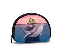 Whale's Island Marine Mermaid Portamonete Portafogli Portamonete Moda Portachiavi Cerniera Piccole borse cosmetiche per il trucco