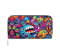 Whale's Tail Leather pochette portafogli con cerniera e porta carte sono perfetti per i viaggi o l'uso quotidiano, Animali Strani, Taglia unica