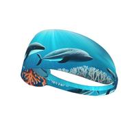 Whales Under The Sea Fascia elastica per esercizi, Fitness Esercizio Yoga Ciclismo, Sport all'aria aperta Fascia elastica per assorbire il sudore