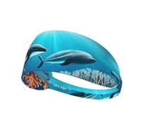 Whales Under The Sea Sport all'aria aperta Assorbe il sudore fascia, Fitness Sport Yoga Ciclismo Fascia, Sport Fascia elastica,