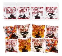 Whaline 320 sacchetti autoadesivi trasparenti per biscotti di Halloween insanguinati fantasma sacchetti regalo in plastica spaventosi sacchetti per dolcetto o scherzetto di Halloween forniture per