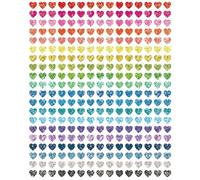 Whaline 6000 mini adesivi a forma di cuore, piccoli glitter colorati da 1,3 cm, adesivi per buste per premi per bambini, aule, piccoli adesivi in carta autoadesiva, per compleanni, matrimoni, fai da
