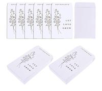 Whaline Confezione da 200 confezioni di semi primaverili Let Love Grow autoadesiva, confezione da 2 pezzi, per matrimoni, giardino, ufficio, feste, confezione da 2 pezzi, confezione da 2