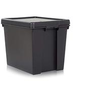 Wham 2 x Bam Heavy Duty Recycling Box - 24 litri con coperchio - 38,5 x 29 x 31,5 cm - Nero