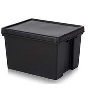Wham 2 x Bam Heavy Duty Recycling Box - 45 litri con coperchio - 49 x 39,5 x 32 cm - Nero