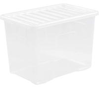 Wham 5 x 11315 Crystal Box con coperchio, 80 litri, 60 x 40 x 42 cm, trasparente