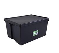 Wham Bam Heavy Duty Recycling Box - 150 litri con coperchio - 80 x 59,5 x 42 cm - Nero
