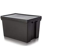 Wham Bam Heavy Duty - Set di 3 contenitori riciclabili, 62 litri, con coperchio, 59,5 x 40 x 37 cm, colore: Nero