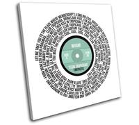 Wham Club Tropicana Song Lyrics Vinyl SINGLE TELA parete arte foto stampa