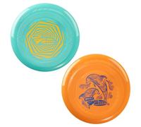 Wham-O Frisbee Go 2 Pack Dischi Volanti, Set di 22.86 cm Leggeri e Colorati per Principianti Bambini Ragazzi e Ragazze dai 5+ Anni, Gioco da Esterno per Spiaggia, Parco e Giardino - 70g (50140-V14)