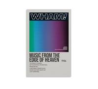 Wham - Poster artistico da parete con motivo musicale dal bordo del cielo di Wham, stampa artistica da parete estetica vintage, poster decorativo per soggiorno e camera da letto, 40 x 60 cm, senza