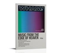 Wham - Poster artistico da parete con stampa musicale dal bordo del cielo di Wham, stampa artistica da parete estetica vintage, poster decorativo per soggiorno e camera da letto, 50 x 75 cm, con