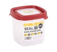 Wham Scatola portaoggetti in Polipropilene, Trasparente/Rosso, 65 ml