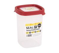 Wham Scatola portaoggetti in Polipropilene, Trasparente/Rosso, 98 ml