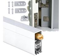 WhamtL Paraspifferi Automatico Guarnizione Automatica Sottoporta in Alluminio con Kit di Montaggio, Profilo a Scomparsa per Porte Esterne (Misure: 51, 60, 76, 90, 100, 120, 122 cm)