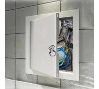 WhamtL Sportello Ispezione Pannello di Accesso da 100 150 200 300 400 500 600 mm per Cartongesso, Apertura a Pressione, Coperchio per Foro nel Muro per Impianto Idraulico Nascosto(150x150mm(6x6in))