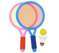 WHAMVOX 1 set Racchette Badminton per Antiscivolo e Rete Flessibile Giochi Indoor e Outdoor Adatto per Età Anni Include Racchette e Palline Colore Casuale Colore Casuale