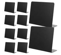 WHAMVOX 10 Pezzi Lavagnette Segnaposto Nero in Pvc Riutilizzabili e Cancellabili per Buffet e Eventi Speciali, Mini Lavagna da Tavolo Pratica e Decorativa