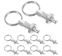 WHAMVOX 10 pezzi Stantuffi Molla Autobloccanti in Acciaio con Anello di Trazione Perno di Bloccaggio Retrattile per Morsetti Serra e Accessori Compatto e Durevole per Uso Quotidiano