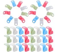 WHAMVOX 100 Pezzi Ganci per Appendiabiti in Plastica Resistenti da Verde Blu Bianco Rosa Salvaspazio per Armadio Connettori per Grucce per Organizzazione Verticale e Ottimizzazione Spazio