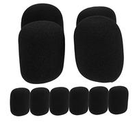 WHAMVOX 10pezzi Microfono Copertura Parabrezza in Spugna Antivento Per Microfono Portatile Coprimicrofono Monouso Protezione Da Polvere e Saliva Di Ricambio