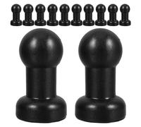 WHAMVOX 12 Pezzi Cappucci di Protezione a Forma di Palla Tappi di Ricambio per Aste Rete Recinzione Accessori Sicurezza per Struttura da Esterno e Interno Nero