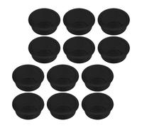 WHAMVOX 12 Pezzi Copri Foro Passacavi Scrivania Nero in Plastica Resistente Inserto Removibile per Organizzazione Cavi Ufficio e Casa Soluzione Pratica per Gestione Fili Computer