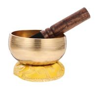 WHAMVOX 1set Ciotola Di Meditazione Tibetana Rame e Cuscino Per Yoga e Relax Perfetta Per Lo Stress e Favorire La Meditazione Profonda