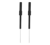 WHAMVOX 2 Pezzi Acciaio Inox Puntali per Multimetro, Nero Presa Banana 4mm | Prove su Cavi, Continuità e Resistenza, per Diagnosi Auto e Riparazioni Veicolo, PVC Flessibile