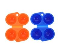 WHAMVOX 2 pezzi Contenitore Portauova Portatile in Plastica Rigida con Coperchio Anticaduta e Resistente per Campeggio Picnic e Uso Esterno Arancione e Blu