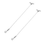 WHAMVOX 2 Pezzi Kit per Appendere Quadri con Filo in Acciaio Inox 0,5 M 2 Pezzi, Ganci Regolabili per Soffitto, Cavo D'acciaio con Anello per Esposizioni, Pubblicità e Decorazioni Interne