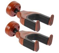 WHAMVOX 2pezzi Ganci Per Chitarra Legno Rimovibili Supporto Murale Per Strumenti Musicali Design Facile Da Installare Adatti Per Chitarre e Altri Strumenti Corda Colore Random