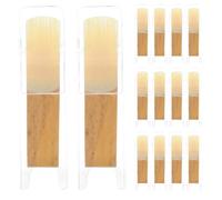 WHAMVOX 30 Pezzi Ance Sassofono Soprano in Sib Durezza con Custodia in Plastica Ance Tradizionali per Principianti e Musicisti Jazz Accessori Fiato per Suono e Stabile