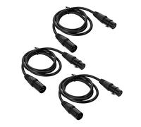 WHAMVOX 3pezzi Cavo Xlr Maschio Femmina Adattatori Per Microfono e Mixer Resistente e Flessibile Riduzione Del Rumore Compatibile Con Speaker e Illuminazione Di Palco