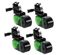 WHAMVOX 4 Pezzi Allarme Segnale Pesca Elettronico con LED e Suoneria Ad Alta Sensibilità Campana Allarme Surfcasting Nero con Clip Resistente per Canna da Pesca
