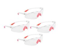 WHAMVOX 4 Pezzi Occhiali Antinfortunistici Lavoro con Naselli Morbidi in Silicone Protezione Occhi Chiara e Leggera per Uomo e Donna Resistenti Graffi Polvere e Vento per Laboratorio