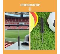 WHAMVOX 4 Picchetti da Terra per Bandierine da Calcio Base a Molla Nera Supporto per Palo a Molla per Allenamento Calcistico Ancoraggio Stabile per Bandierine D’Angolo ad Uso