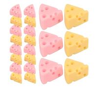 WHAMVOX 40 Pezzi Mini Ornamenti Formaggio in Resina Gialla e Rosa, Ciondoli Fai da Te per Custodie Telefono e Decorazioni Artigianali, Accessori Creativi per Festival e Lavoretti Manuali