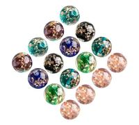 WHAMVOX 40 Pezzi Perline di Vetro Tonde Luminose con Passaggio Liscio per Creazione Gioielli Artigianali Braccialetti e Accessori Fai da Te Colore Casuale