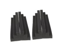 WHAMVOX 4pezzi Pannelli Acustici Insonorizzanti Cuneo Nero Pannelli Fonoassorbenti Per Pareti e Soffitti Materiale Ad Alta Flessibilità e Resistenza Per Studio Cinema e Ufficio