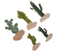 WHAMVOX 5 Pezzi Decorazione Cactus Artificiale in PVC, Leggera e Resistente, Ornamentale per Interni, Mantenimento Forma per Arredamento Casa e Ufficio
