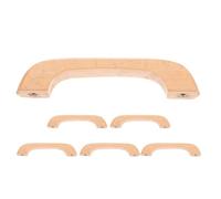 WHAMVOX 6 Maniglie in Legno di Faggio a Forma di Curva per Mobili Pomelli Ergonomici per Cassetti e Armadi Set da 6 Pezzi per Cucina Guardaroba e Credenza Ferramenta in Legno Massello