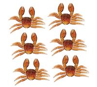 WHAMVOX 6 Pezzi Esche Artificiali Granchio Realistiche in PVC Resistente per Pesca Mare e Acqua Richiamo Falso Anti-Luce Regalo Pratico per Amanti della Pesca