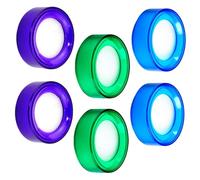 WHAMVOX 6 Pezzi Spugna per Bagnare le Dita Rotonda in Plastico, per Contare Denaro e Gestire Francobolli, per Sportello Bancario e Lavoro d'Ufficio