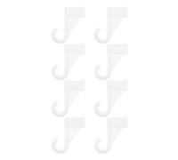 WHAMVOX 8 Pezzi Ganci per Aste Armadio in Plastica Bianco 16 mm, Ottimizzazione Spazio, Protezione Abiti, per Armadio da Camera da Letto