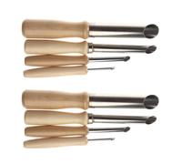 WHAMVOX 8 Pezzi Taglierino Circolare per Argilla e Ceramica, Set | Legno e Metallo, per Principianti e Professionisti, Finitura Lucida, Sagoma Semicircolare