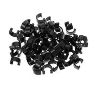 WHAMVOX 80 Pezzi Clip a C per Cavi Bici in Lega di Alluminio Nero, Morsetti per Guida Tubo Freni e Cambio per Mountain, Strada e Bici ibride, Facili da installare e Resistenti alle