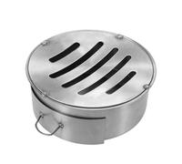 WHAMVOX Accessori Ferro Cassetto con Stufa Legna a Cenere Raccogli per in Argento, Design Affidabile Forma Rotonda per Migliorare L'efficienza della Cucina All'aperto